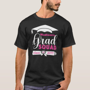 Eigen Mannen voor wit en roze Afstudeerder - Zwart T-shirt