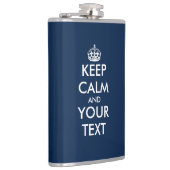 Eigen marineblauw kalm extra grote drink kolf heupfles (Rechts)