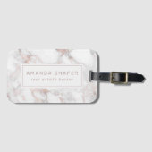 Eigen marmergoud bagagelabel (Voorkant (horizontaal))