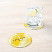 Eigen medaillegaals voor de eerste prijs ronde kartonnen onderzetter (Insitu)