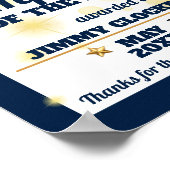 Eigen medewerker van gouden sterren in kleur van d poster (Hoek)