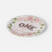 Eigen meisjesballonnen papieren bordje (Gekanteld)