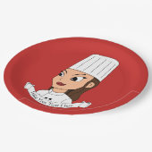 Eigen meisjeschef papieren bordje (Gekanteld)