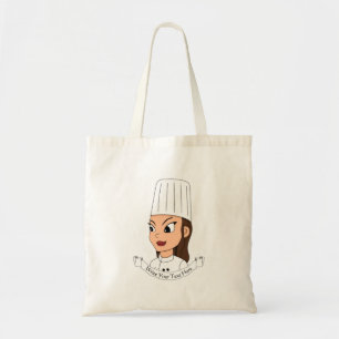 Eigen meisjeschef tote bag