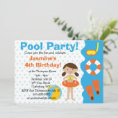 Eigen meisjesfeest kaart (Staand voorkant)