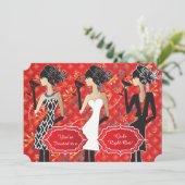 Eigen meisjesfeest kaart (Staand voorkant)