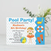 Eigen meisjespool kaart (Staand voorkant)