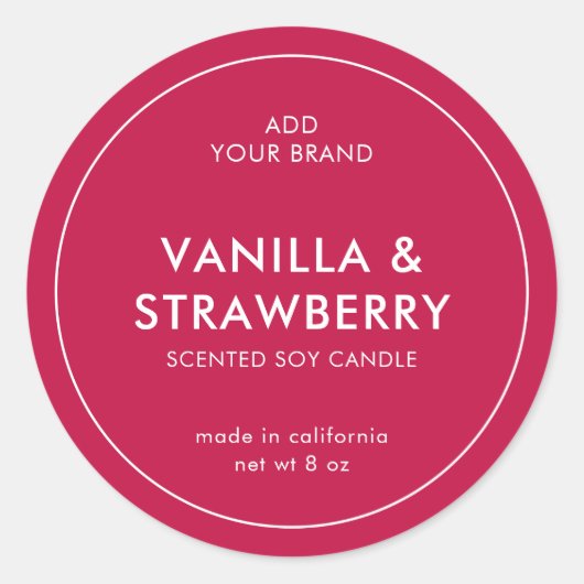 Eigen merk toevoegen Aangepast kleurenkeurmerk Mod Ronde Sticker (Voorkant)