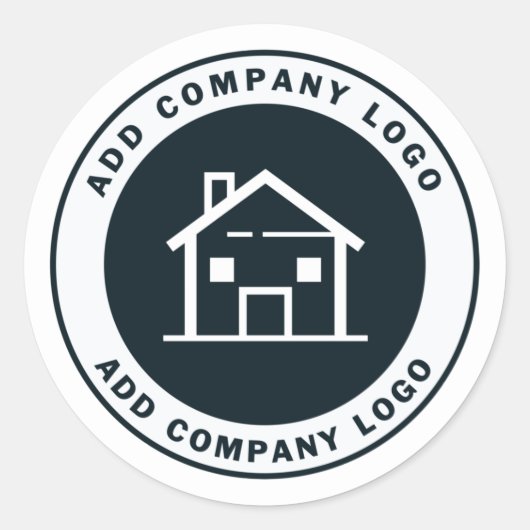 Eigen merk zakelijke Logo Estate Agent toevoegen Ronde Sticker (Voorkant)