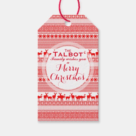 Eigen MERRY CHRISTMAS SEASON'S GREETING Gift Label Cadeaulabel (Voorkant)