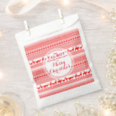 Eigen MERRY CHRISTMAS SEASON'S GREETTE Favor Bag Bedankzakje (Geknipt)