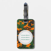 Eigen militaire camouflage voor KLOR en monogram v Bagagelabel (Achterkant verticaal)