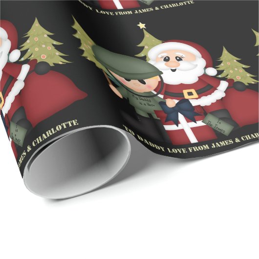 Eigen militaire soldaat en kerstmis cadeaupapier (Rol Hoek)