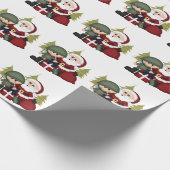 Eigen militaire soldaat en kerstmis cadeaupapier (Hoek)