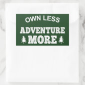 Eigen minder, avontuur meer rechthoekige sticker (Tas)