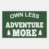 Eigen minder, avontuur meer rechthoekige sticker (Voorkant)