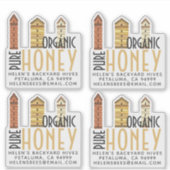 Eigen mini-netjes zuiver biologisch hondenetiket sticker (Voorkant)