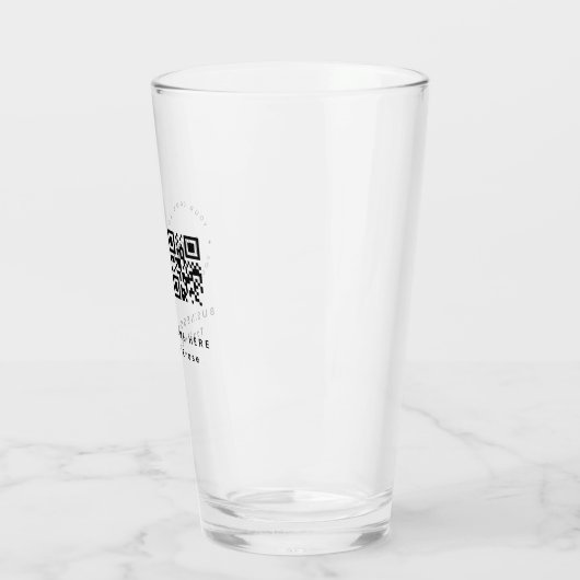 Eigen minimaliserende QR-code voor bedrijven met L Glas (Links)