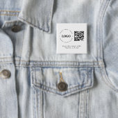 Eigen minimaliserende QR-code voor bedrijven met L Vierkante Button 5,1 Cm (In situ)