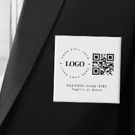 Eigen minimaliserende QR-code voor bedrijven met L Vierkante Button 5,1 Cm