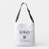 Eigen minimalistisch Logo Qr-codenummer voor bedri Crossbody Tas (Achterkant)