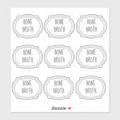 Eigen minimalistische winkelbliksetiketten sticker (Vel)