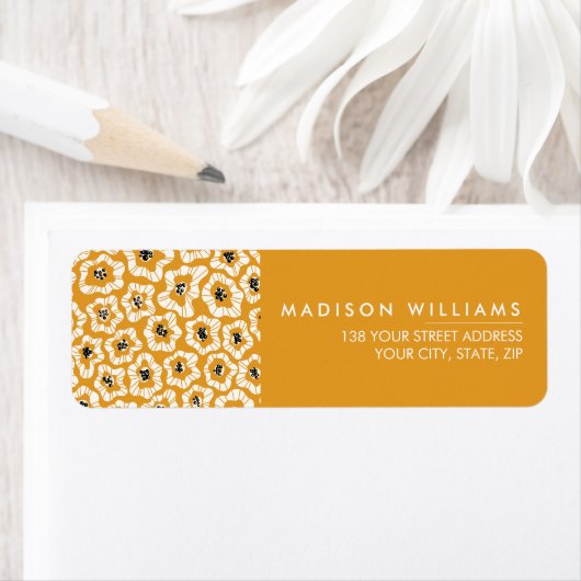 Eigen minimumaantal moderne bloemen etiket (Insitu)