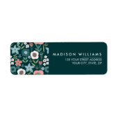 Eigen minimumaantal moderne bloemen etiket (Voorkant)