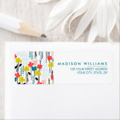 Eigen minimumaantal moderne bloemen etiket (Insitu)