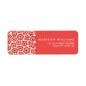 Eigen minimumaantal moderne bloemen etiket (Voorkant)