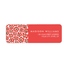 Eigen minimumaantal moderne bloemen etiket