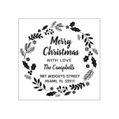 Eigen, moderne, prettige kerstdagen rubberstempel (Afrduk)