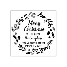 Eigen, moderne, prettige kerstdagen rubberstempel