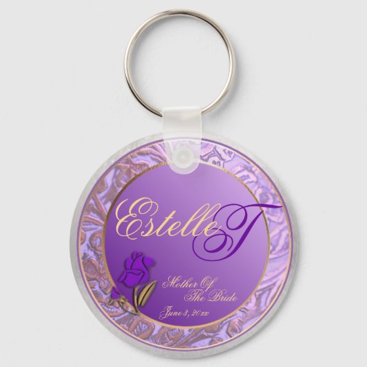Eigen moeder van de bride-schelpen van Lavender Ke Sleutelhanger (Voorkant)