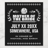 Eigen moeder van de bride wijn etiket (Enkel label)