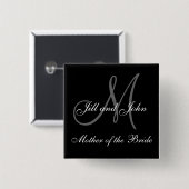 Eigen moeder van de Buttonnen van de bruiddunningp Vierkante Button 5,1 Cm (Voorkant /achterkant)