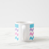 Eigen Mok Espresso, Turquoise, Roze, Chevrons (Achterkant)