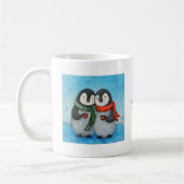 Eigen Mok schattig Penguin Couple gepersonaliseerd (Links)