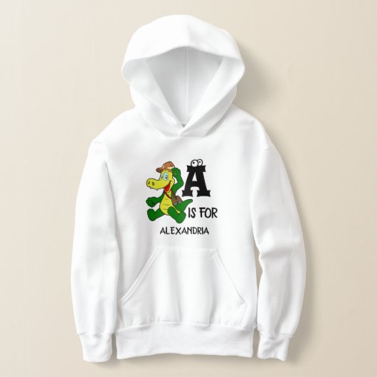 Eigen monogram A is bestemd voor Alligator grappig (Laagn)