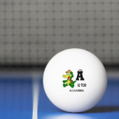 Eigen monogram A is bestemd voor Alligator grappig Pingpongbal (Net)