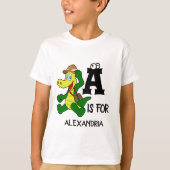 Eigen monogram A is bestemd voor Alligator grappig T-shirt (Voorkant)