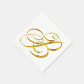Eigen monogram B Faux Gold Foil Monogrammen Initia Servetten (Hoek)