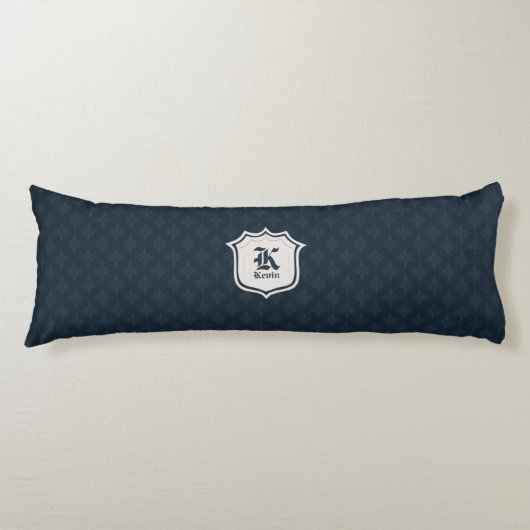 Eigen monogram diepzeemacht lichaamskussen (Voorkant)