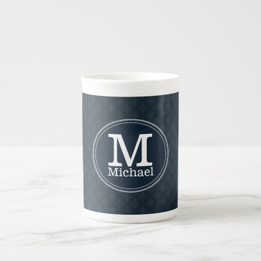 Eigen monogram diepzeemacht porselein kop (Voorkant)