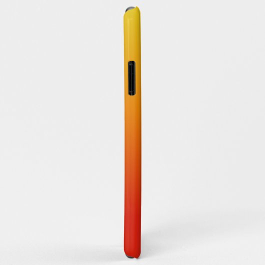 Eigen monogram en naam Geel tot Rode Gradiënt Case-Mate iPhone Case (Achterkant/rechts)