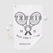 Eigen monogram en naam TENNIS golf-/tennishanddoek Golfhanddoek (Insitu)