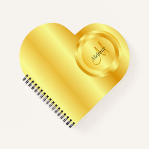 Eigen monogram Faux Gold Elegant Sjabloon Notitieboek