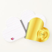Eigen monogram Faux Gold Elegant Sjabloon Notitieboek (Binnen)