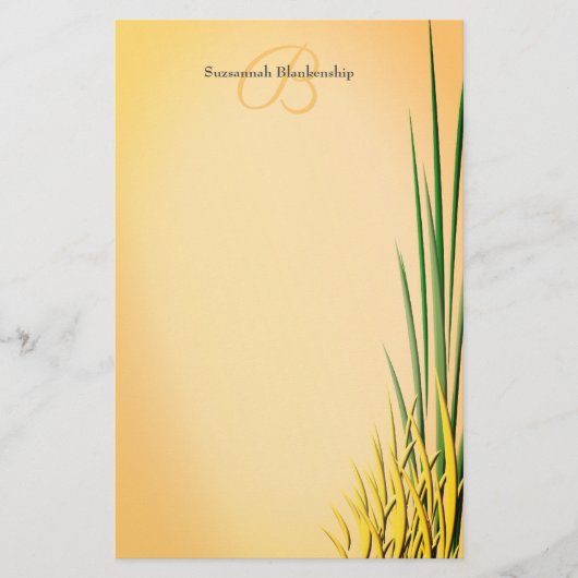 Eigen monogram - Gramrand Briefpapier (Voorkant)