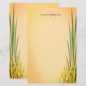 Eigen monogram - Gramrand Briefpapier (Voorkant / Achterkant)